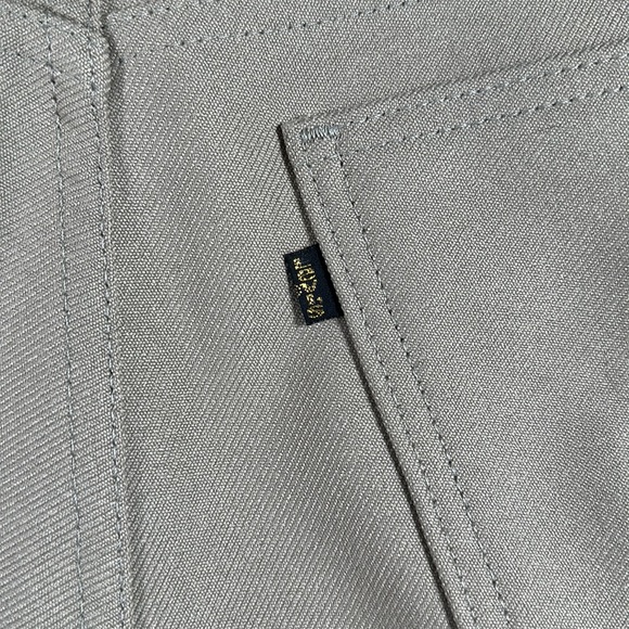Vintage Levi’s Made in the USA Polyester Tan Boot Cut Pants - Picture 2 of 8